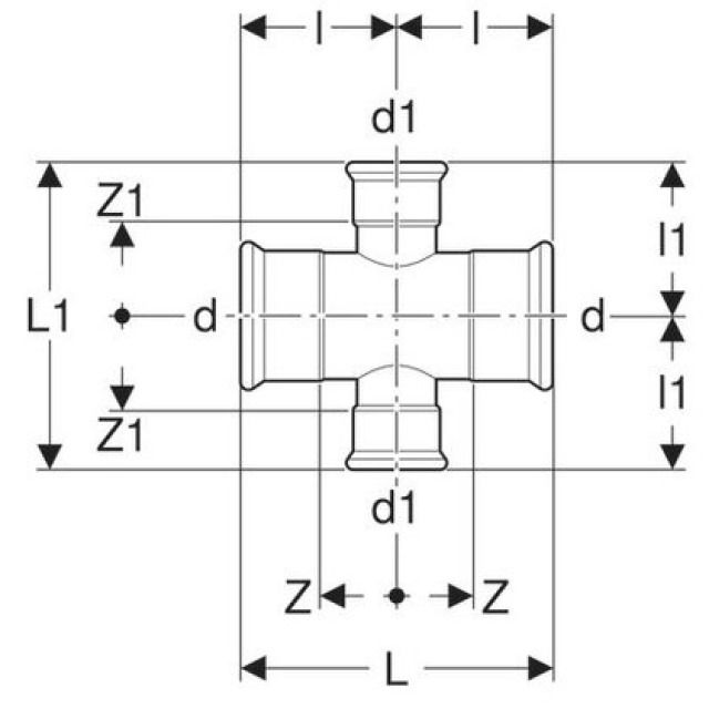 MPF-H SS croce ridotta 90°
21127            76.1 - 28 MM