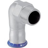 Geberit Mapress Gomito misto 90° acciaio inox con filetto maschio