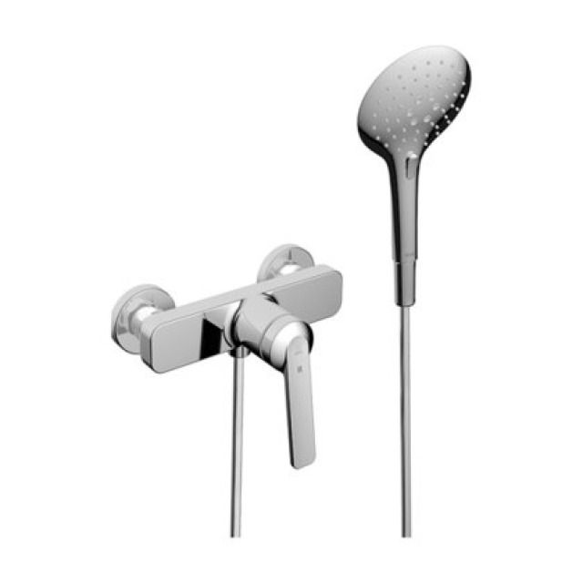 DUSCHENMISCHER DOMO 6.0
AD 153 MM, ABSTELL-
VERSCHRAUBUNGEN 1/2"X1/2"
OHNE BRAUSE UND BRAUSESCHLAUCH