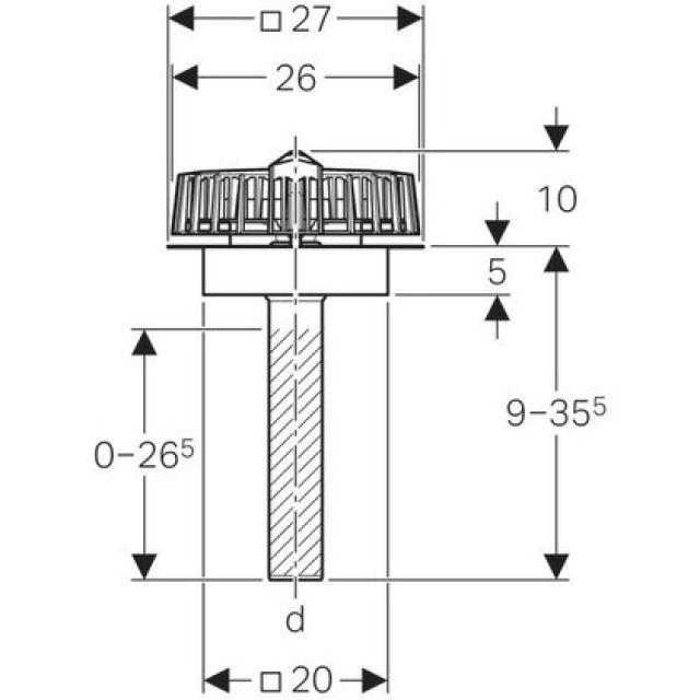 Imb.d'entr.acqu.piov.p.tetti
PLUVIA    359.111       56 MM
con lamiera di collegamento
per grondaia