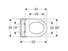 Set completo per sistema per WC
504.078 Renova con placca di
comando inclusa: WC sospeso
TurboFlush, forma semichiusa
con sedile del WC, set di
allacciamento con fissaggi inclusi - con set antiacustico, con placca di
comando Sigma20 angolare, bianco