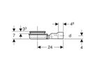 Geberit corpo base per scarico a pavimento 13x13cm