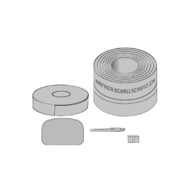 Nastro di tenuta ISO-SET
HAFNER, con d'isolazione
3,8 m nastro di tenuta per
bordi, nastro di protezione di
suono e capillare, 3,8 m
nastro protezione piastrelle - 2 estremità del pezzo
capillare, 2 segmenti di
spigolo, 1 coltello
Colori: senza colore