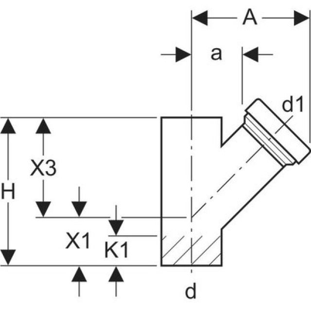 GEBERIT pezzo d'ispezione 45°
367.453
d 110