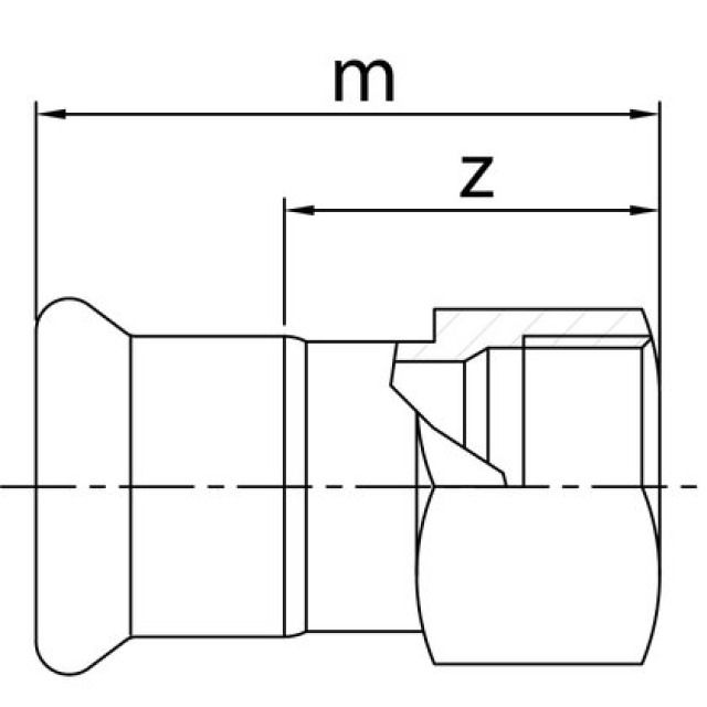 PROFITEC PRESSINOX - FIG. 17
PEZZO ADATTORE CON FILETTO F
1 1/4" - 28 MM