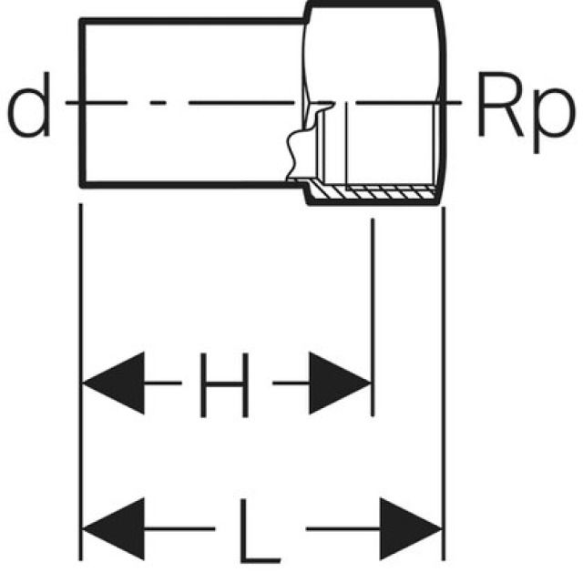 MPF-S UEBERGANG STECKE. U. IG
33860 SUPERSIZE 1/2" - 76.1"
d 2"1/2 - 76"